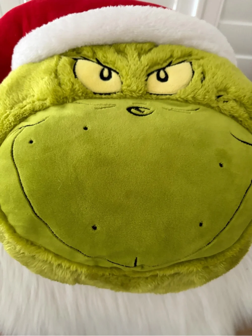 The Grinch Plush Holiday Pillow - Green